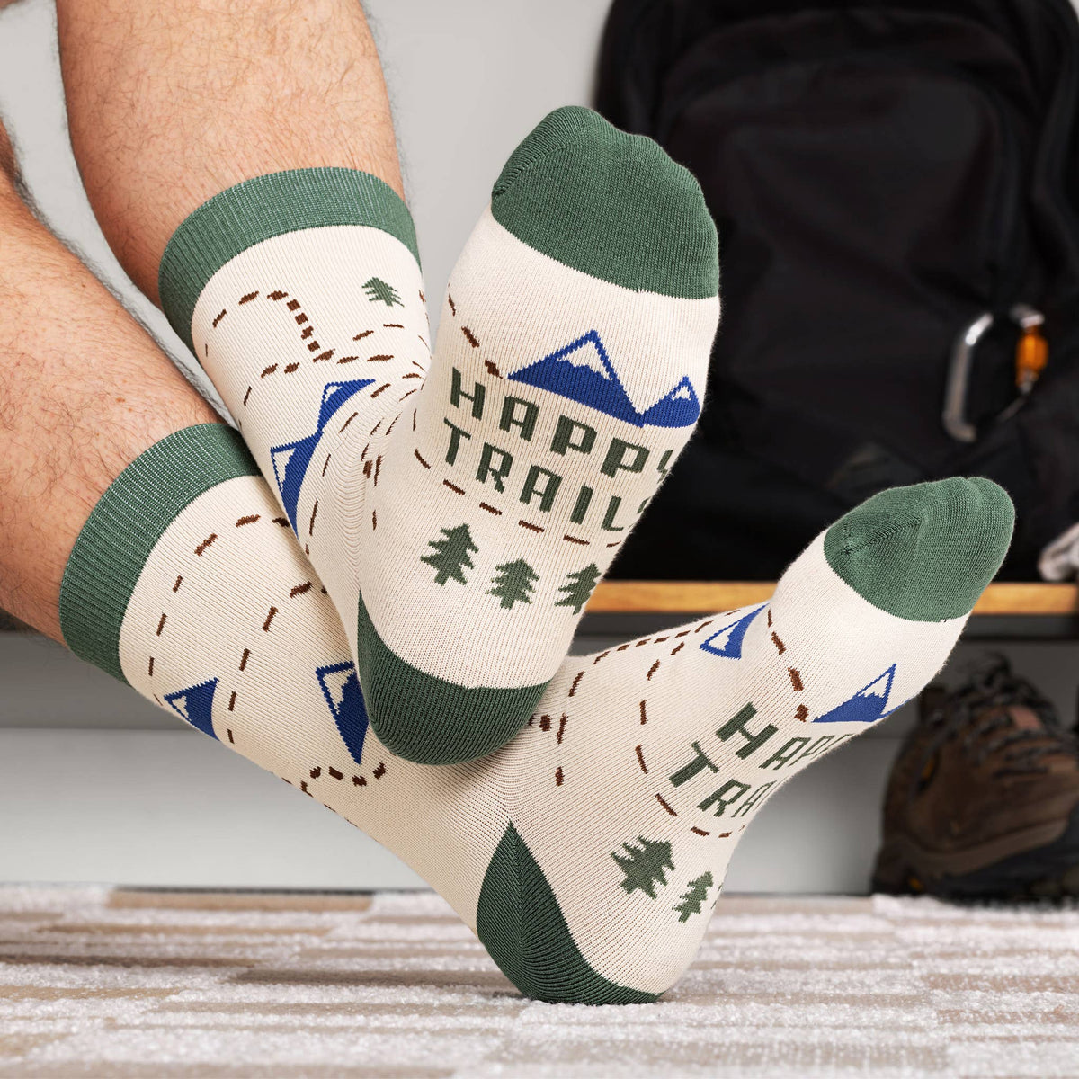 Happy Trails Socks for Hikers and Travelers