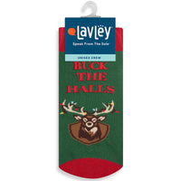 Buck the Halls Funny Christmas Socks for Men who Hunt