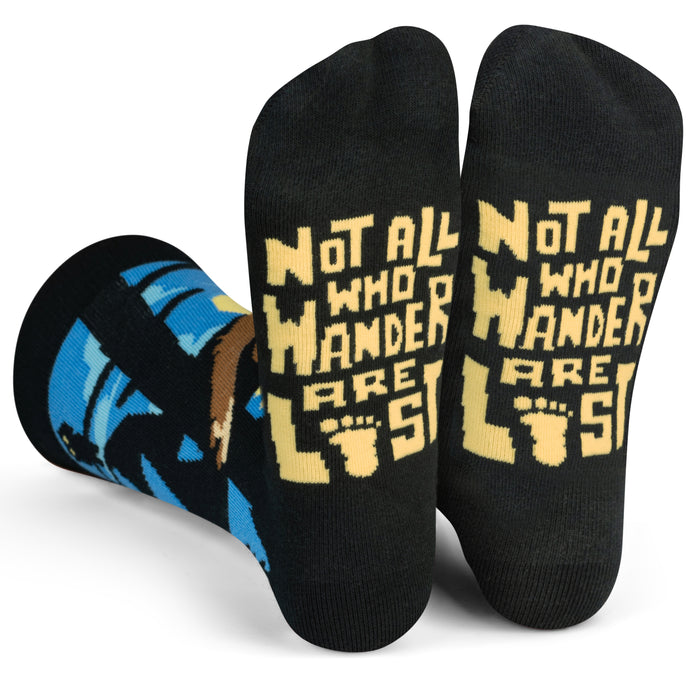 Not all Who Wander Are Lost (Bigfoot) Socks
