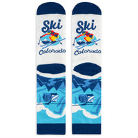 Lavley Ski Colorado Socks - Fun CO Souvenier Gift for Skiers