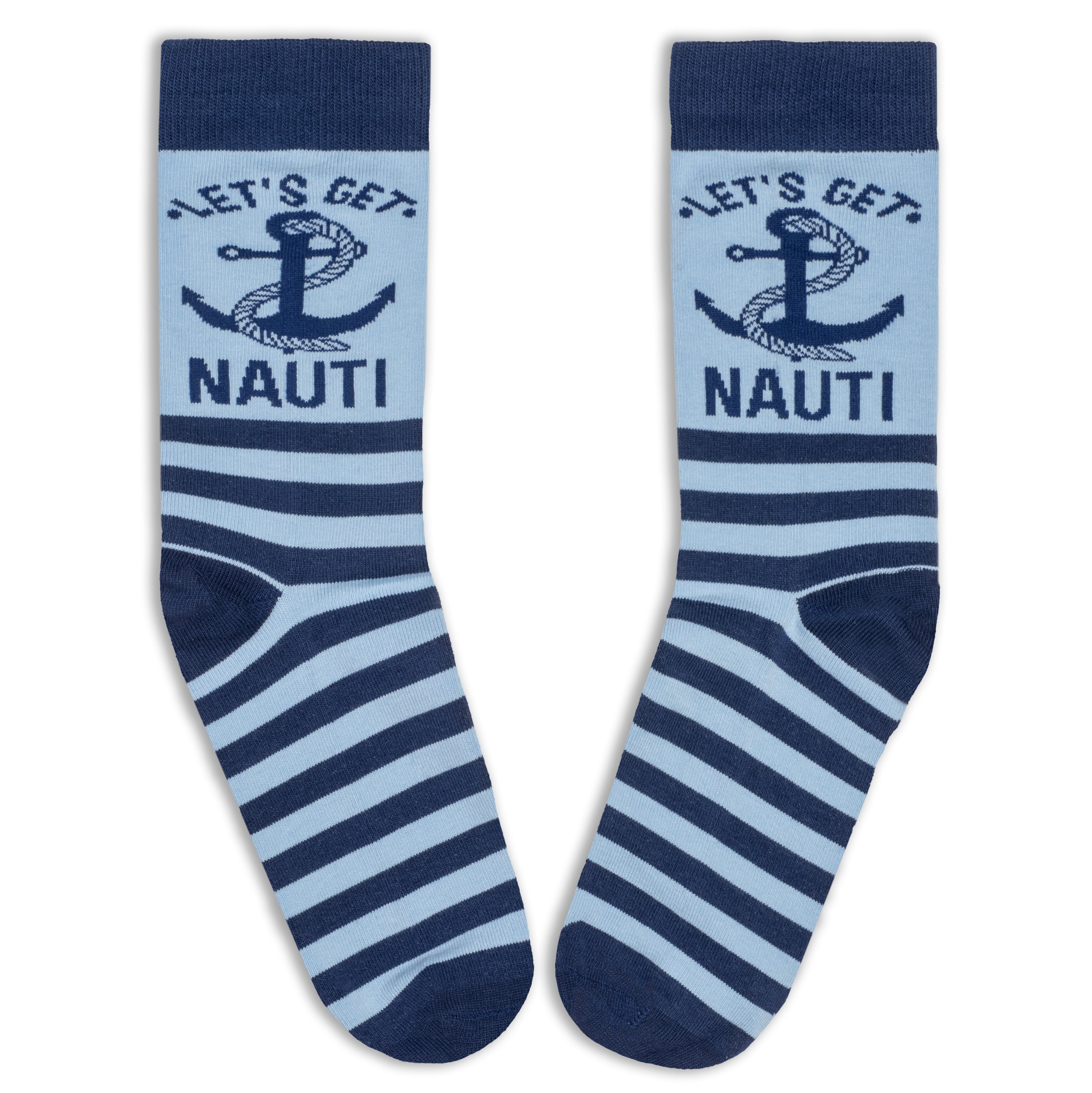 Let's Get Nauti Funny Nautical Socks for Boat and Ocean Lovers