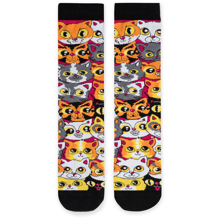 One Cat Shy Of Crazy Socks - Funny Gift for Pet Lovers