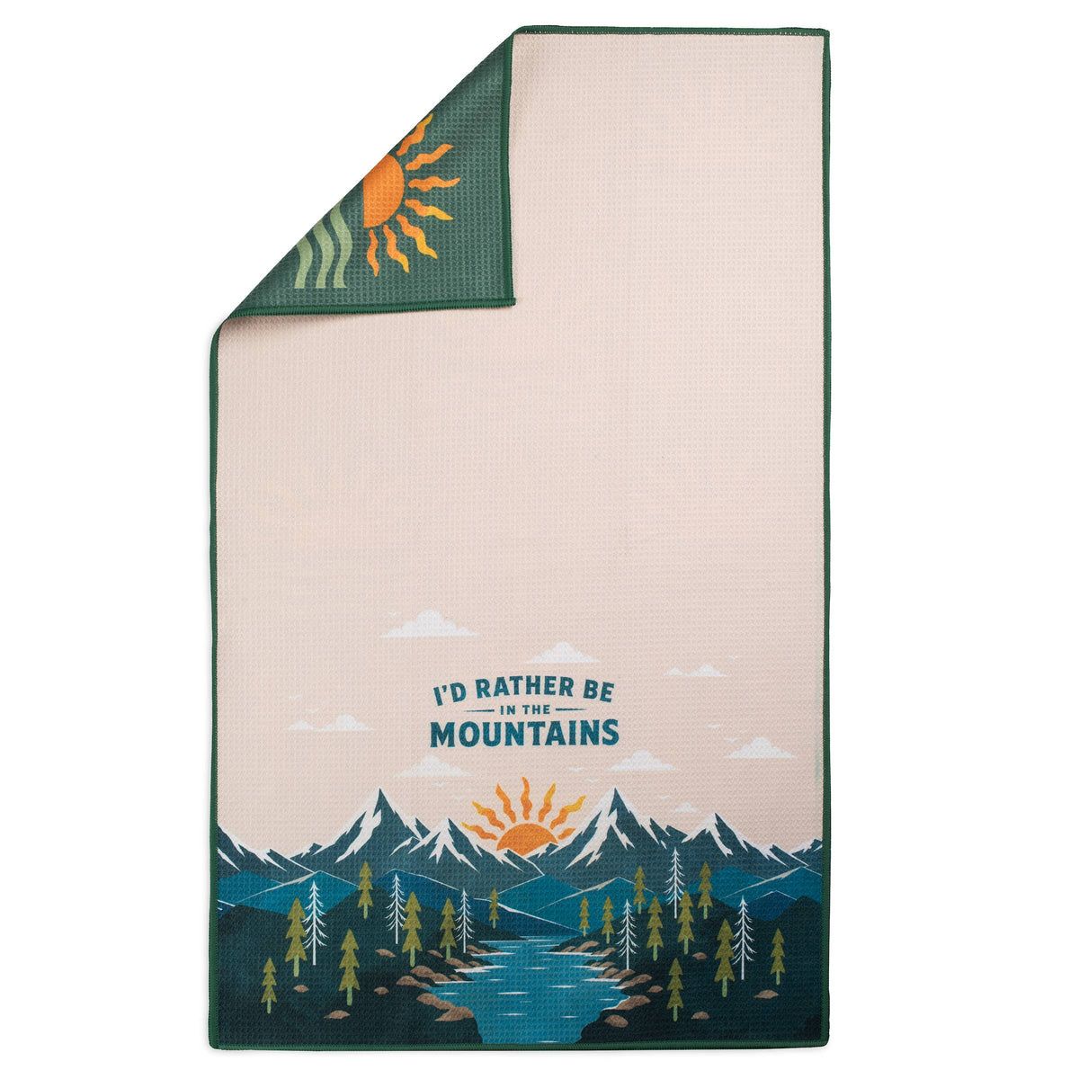 I'd Rather Be in the Mountains Microfiber Kitchen Tea Towel