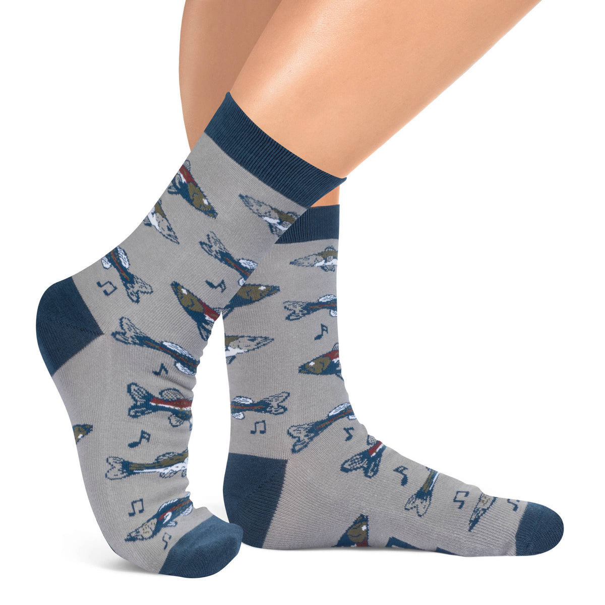 More Bass Funny Fishing Socks for Men who Fish