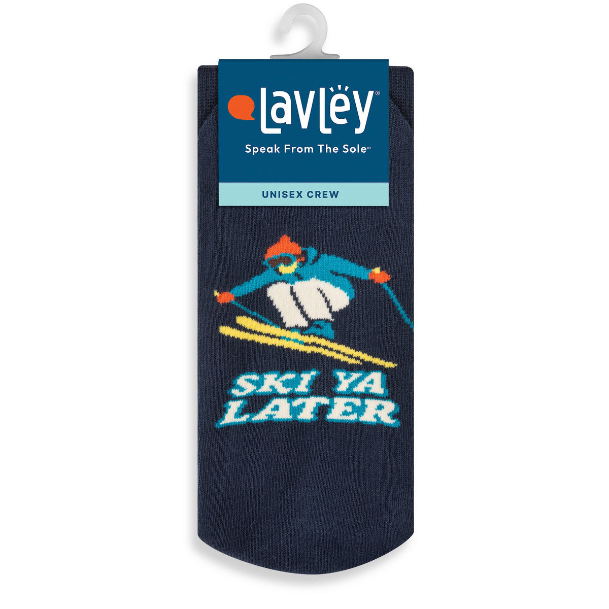 Ski ya Later Funny Socks for Skiers Unisex for Men and Women