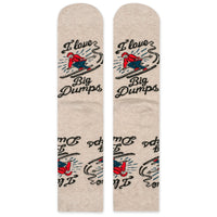 I Love Big Dumps Funny Socks for Skiers and Snowboarders