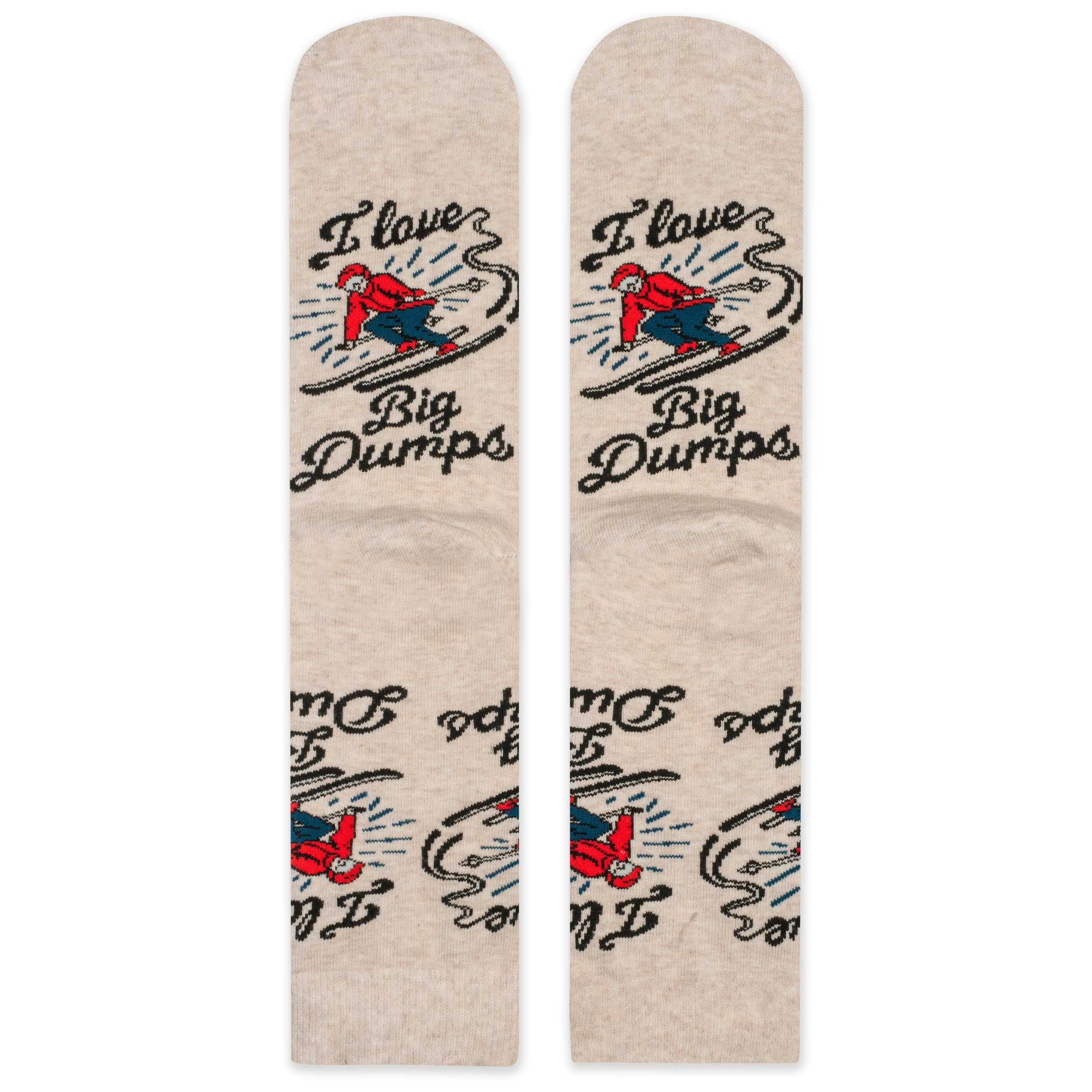 I Love Big Dumps Funny Socks for Skiers and Snowboarders