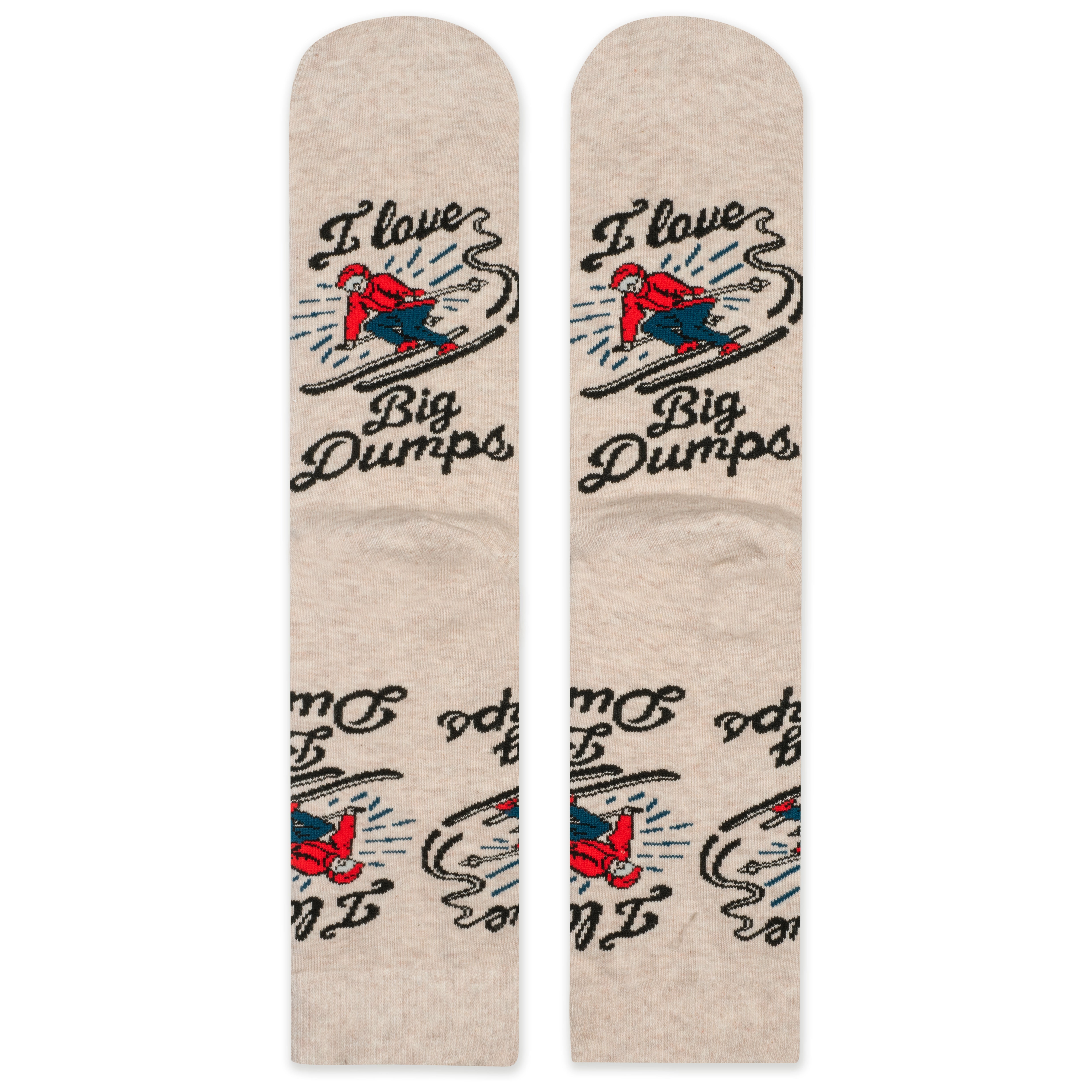 I Love Big Dumps Funny Socks for Skiers and Snowboarders