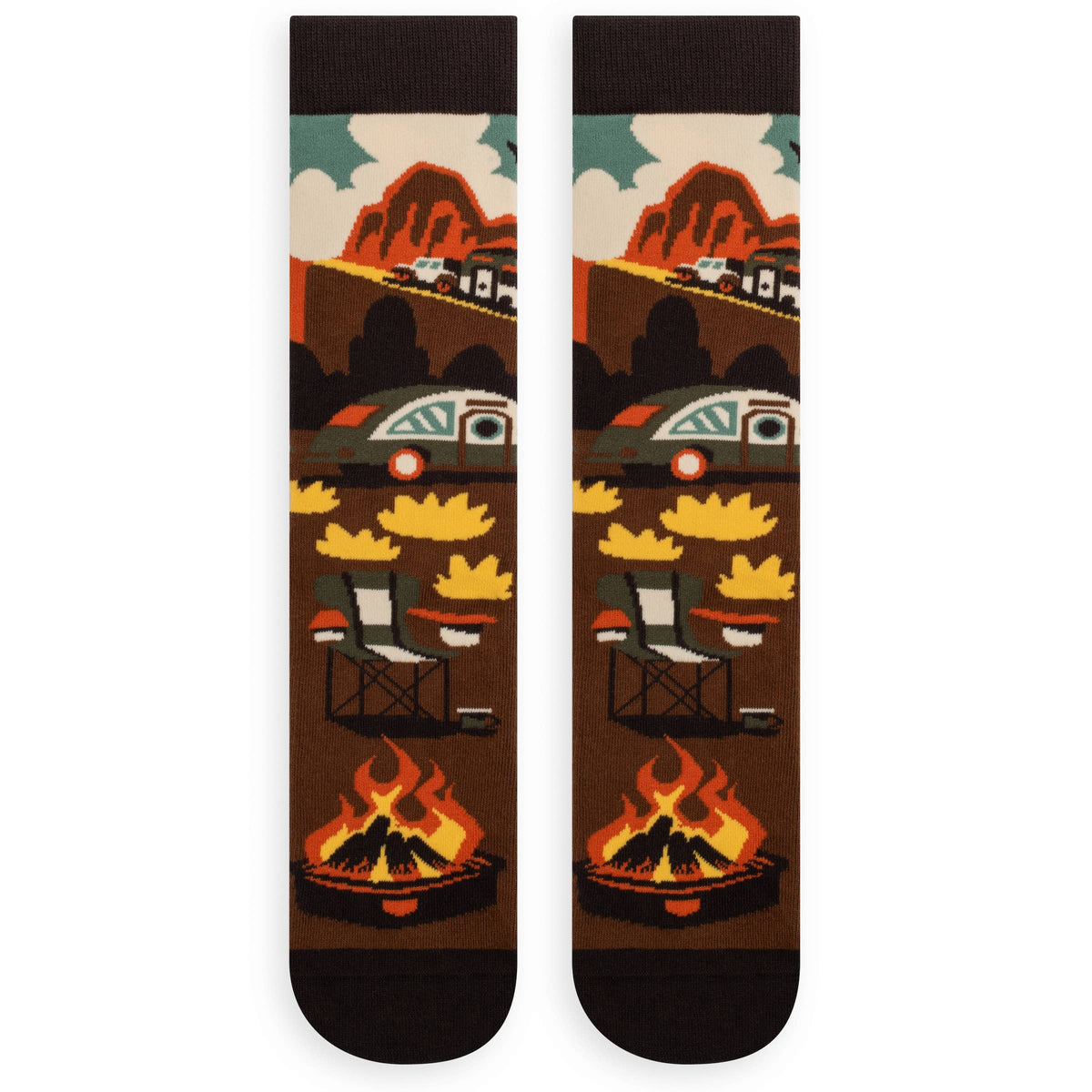 I Go Where I'm Towed RV Camper Socks for Men and Women