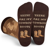 These Are My Cowboy Boots Funny Western Socks for Men