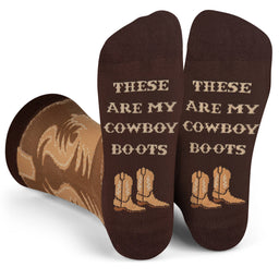 These Are My Cowboy Boots Funny Western Socks for Men