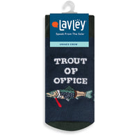 Trout of Office Funny Fishing Socks for Men