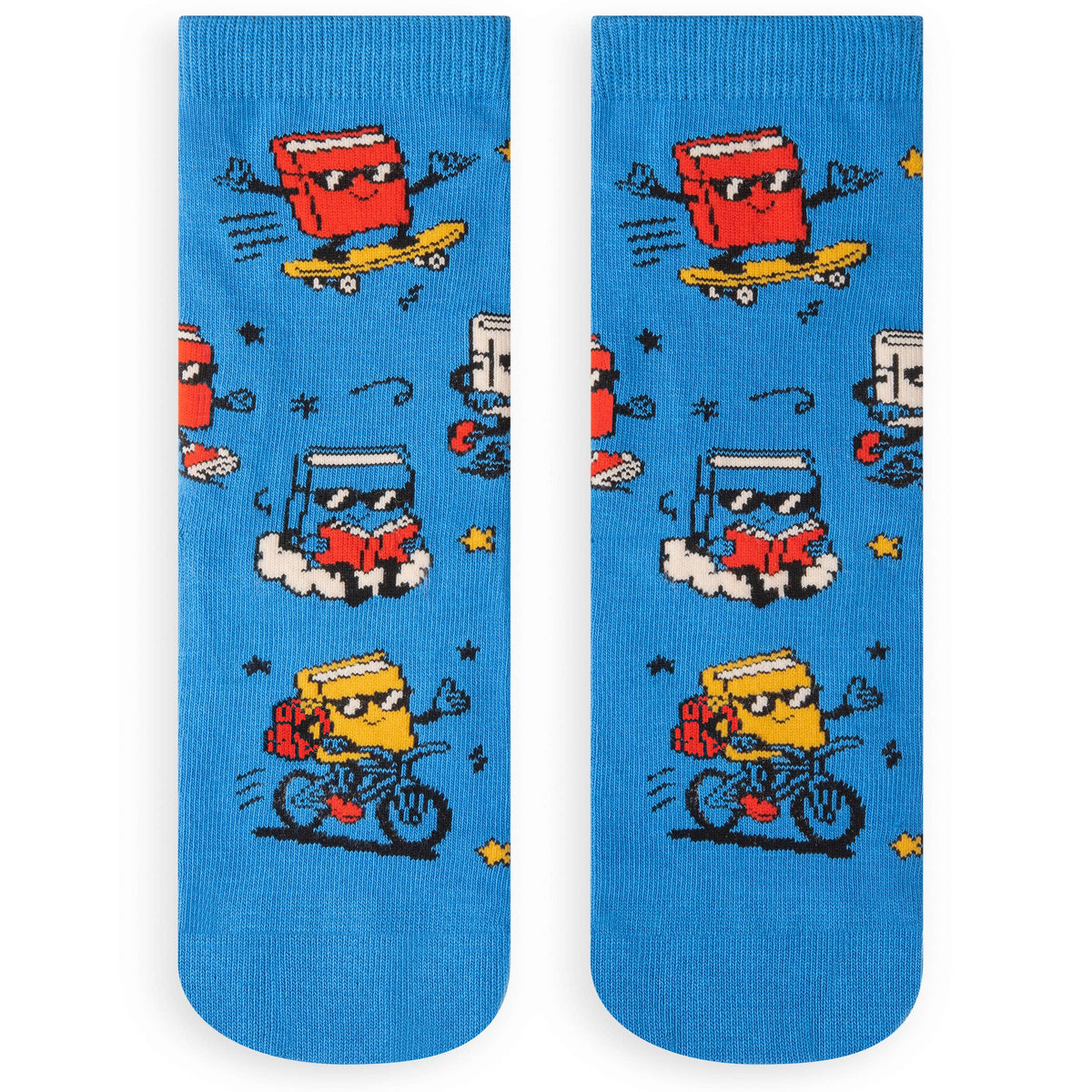 Cool Kids Read Books Colorful Socks for Boys and Girls