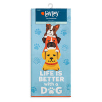 Life is Better With A Dog Cute Microfiber Kitchen Tea Towel