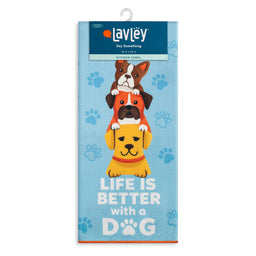 Life is Better With A Dog Cute Microfiber Kitchen Tea Towel