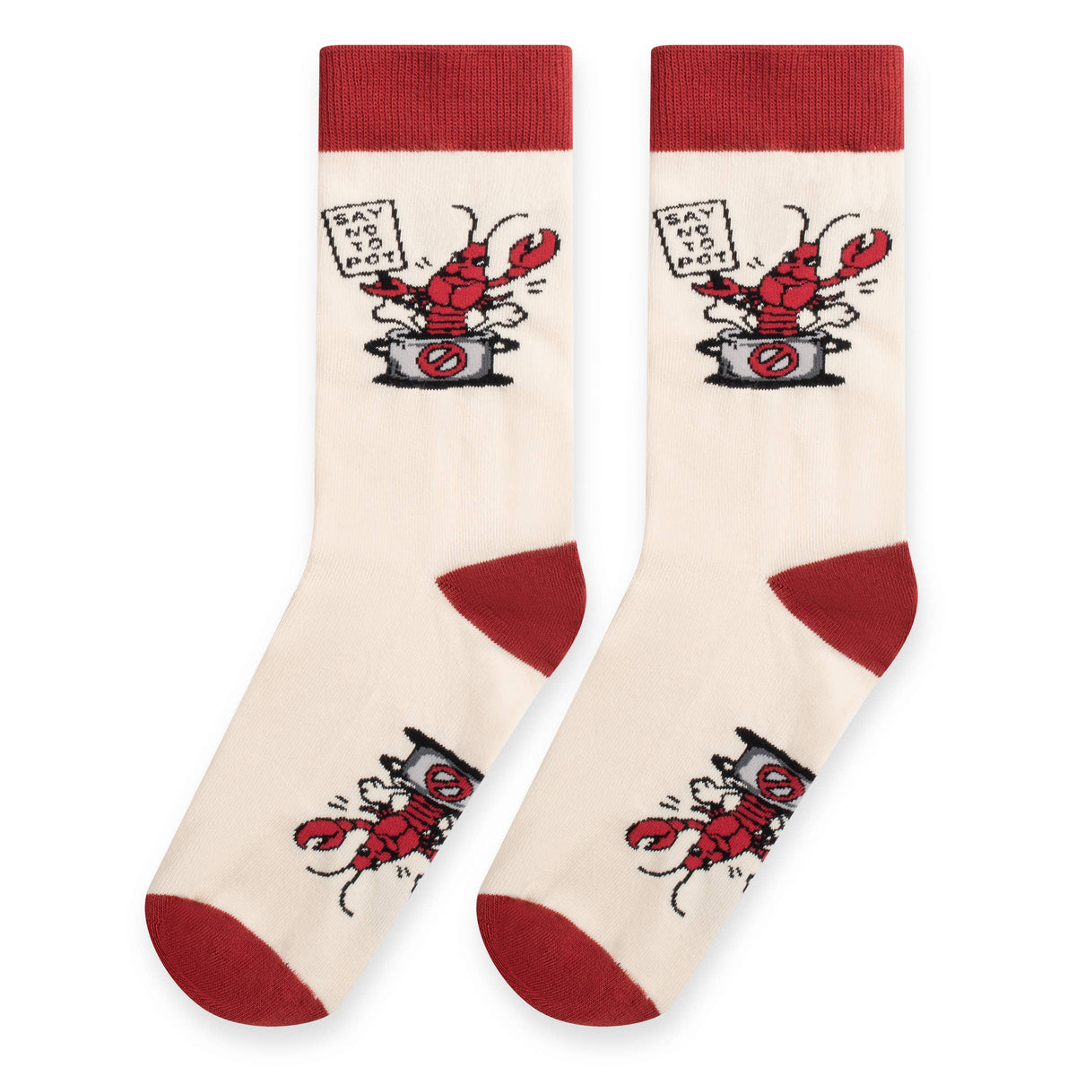 Say No to Pot Funny Lobster Socks for Men and Women