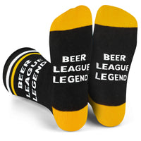 Beer League Legend Funny Socks for Men Who Play Sports