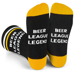Beer League Legend Funny Socks for Men Who Play Sports