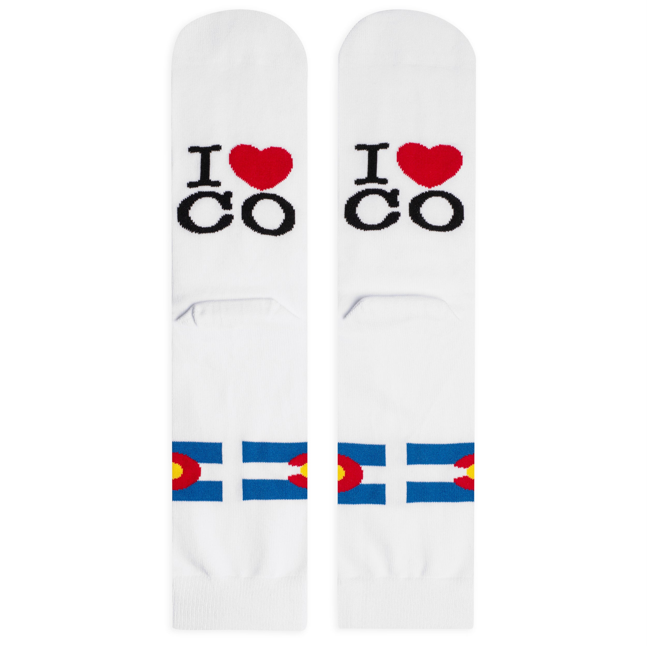 I Heart CO Colorado Socks (White)