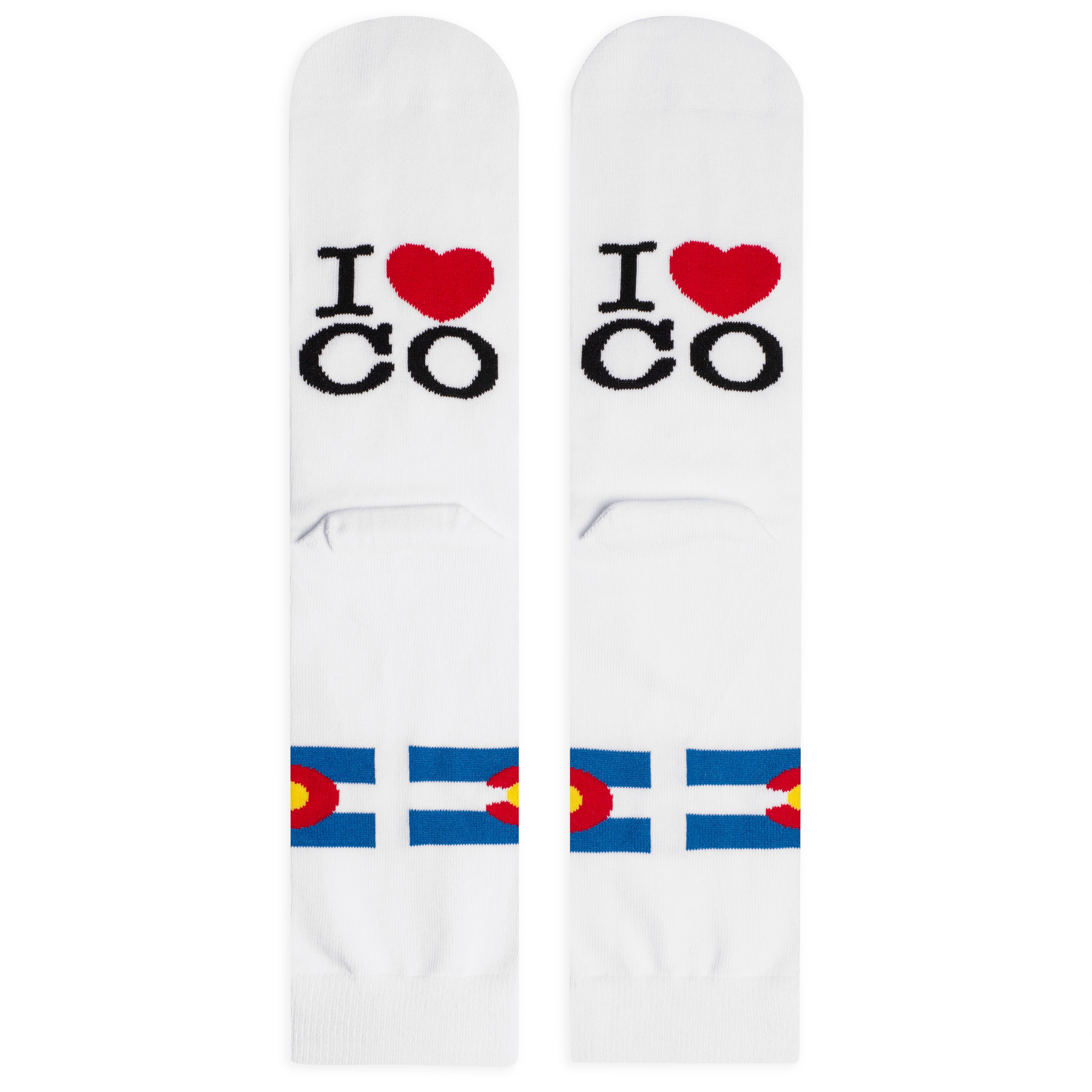 I Heart CO Colorado Socks (White)
