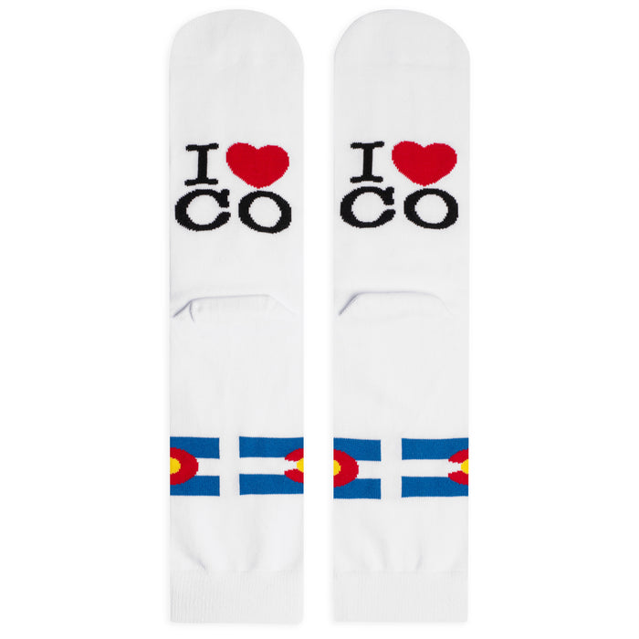 I Heart CO Colorado Socks (White)