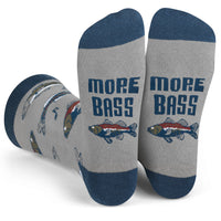 More Bass Funny Fishing Socks for Men who Fish