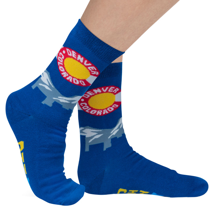Denver Colorado Sky Line Socks