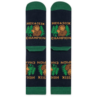 Hide and Seek Champion Funny Bigfoot Socks