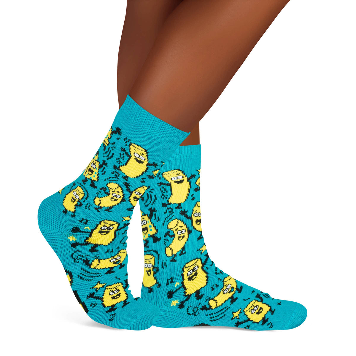 Mac & Cheese Please Colorful Crazy Food Socks for Kids