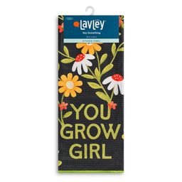 You Grow Girl Inspirational Microfiber Kitchen Tea Towel