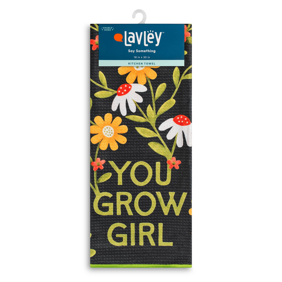 You Grow Girl Inspirational Microfiber Kitchen Tea Towel