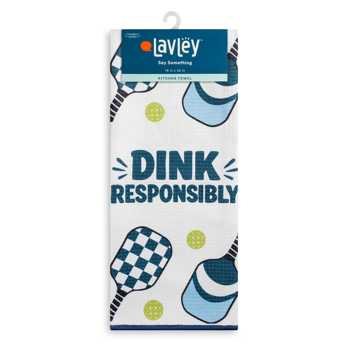 Dink Responsibly Funny Pickleball Microfiber Kitchen Towel