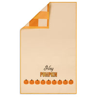 Hey Pumpkin Fall Halloween Microfiber Kitchen Tea Towel