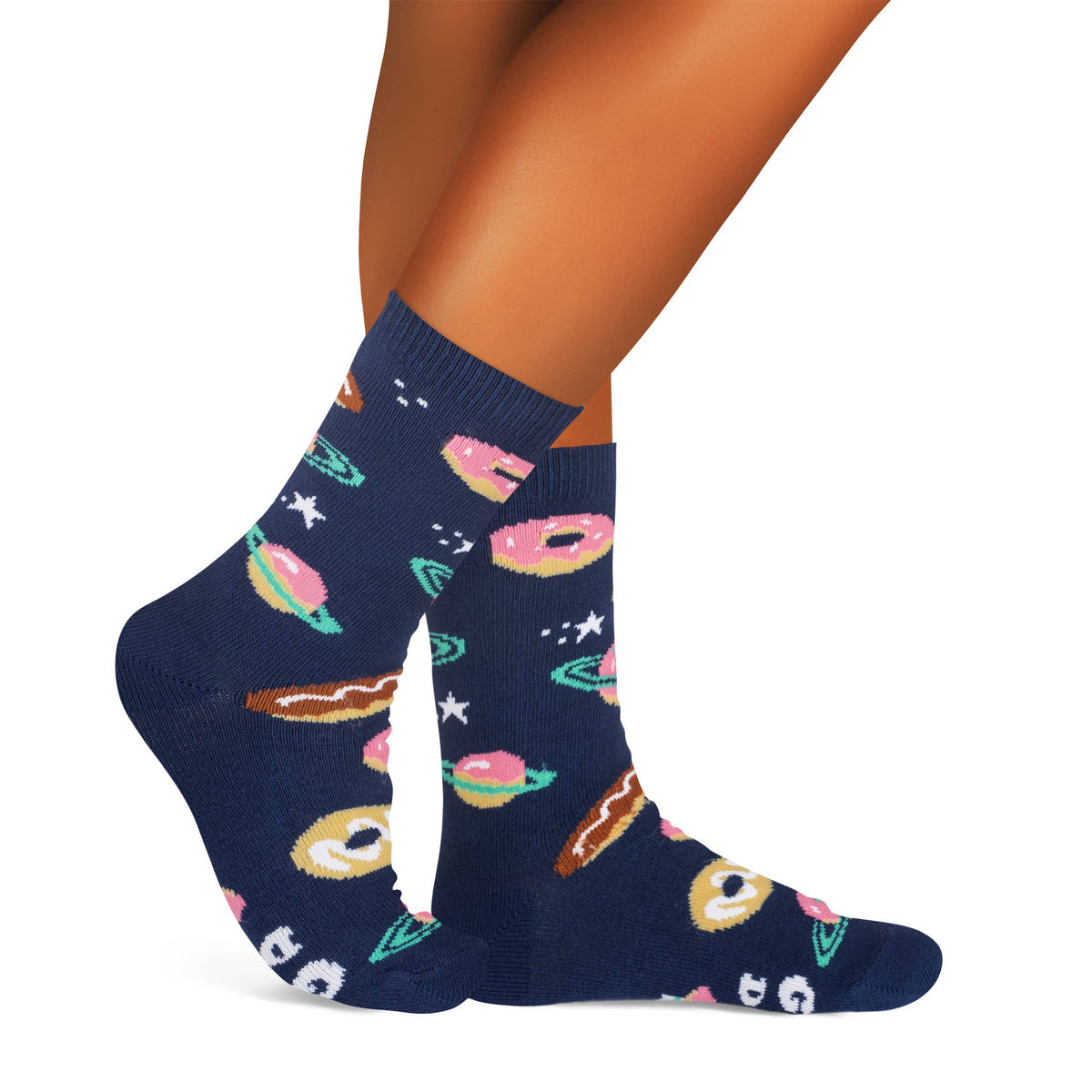 Go Nuts for Donuts Crazy Colorful Funny Kids Socks