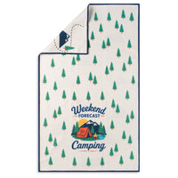 Weekend Forecast Camping Funny Microfiber Kitchen Tea Towel
