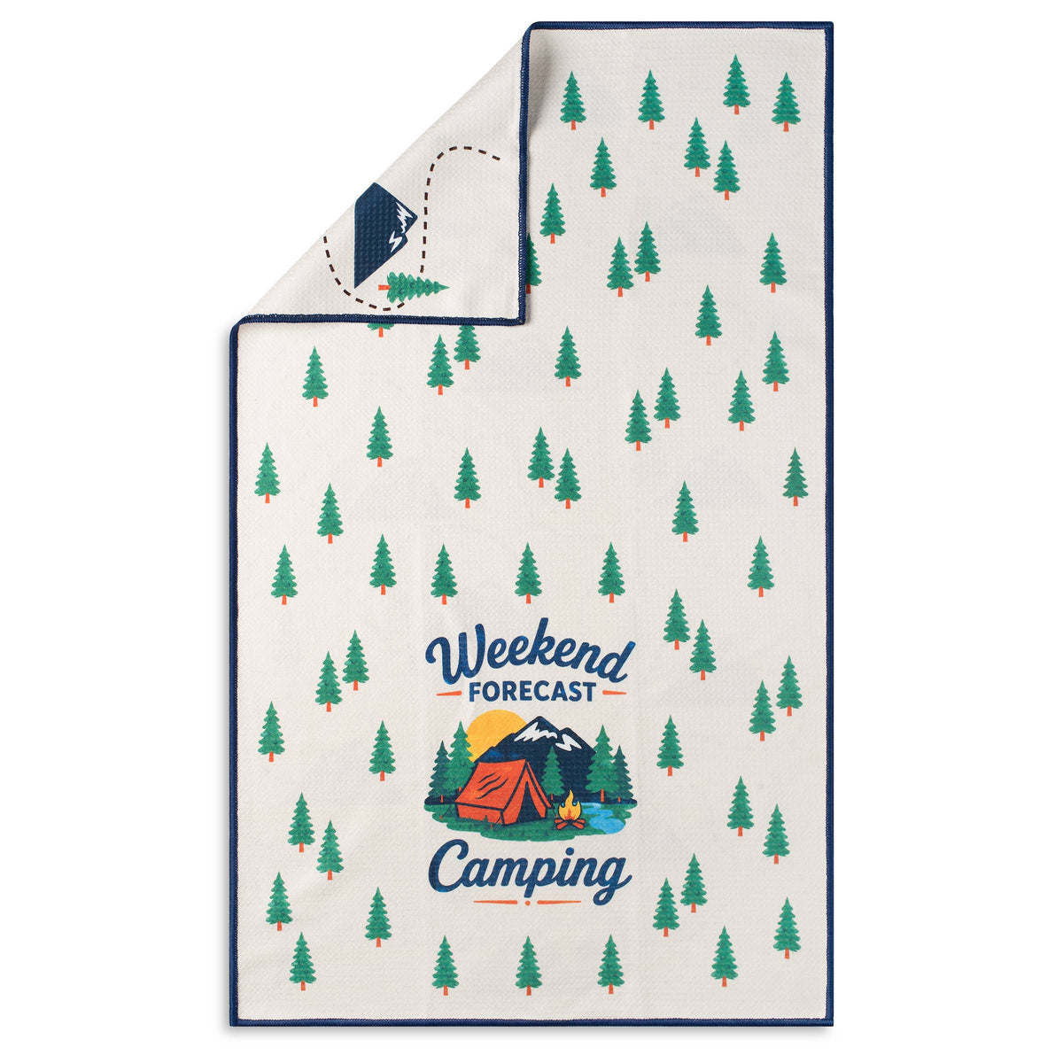 Weekend Forecast Camping Funny Microfiber Kitchen Tea Towel