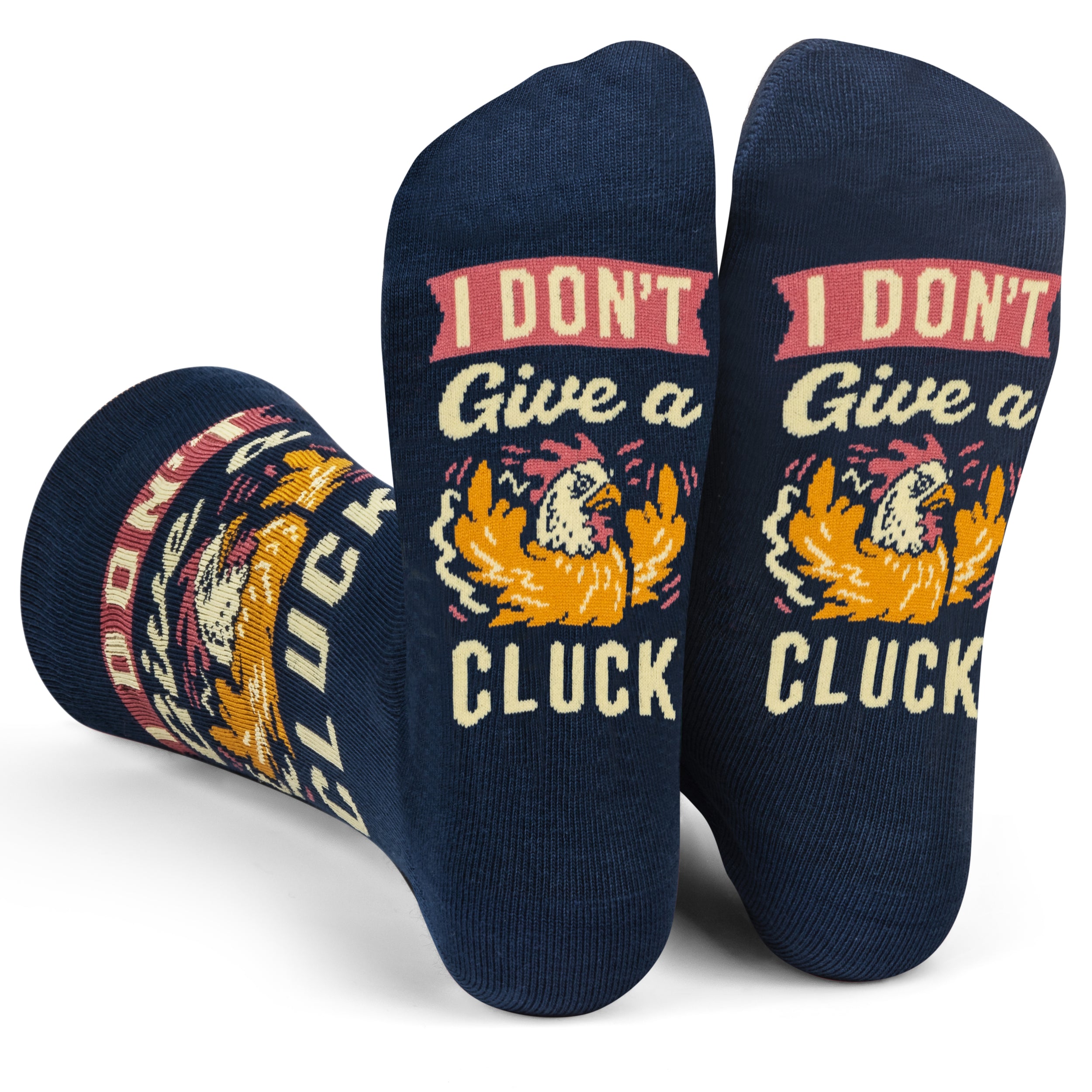 I Don't Give a Cluck Funny Chicken Socks