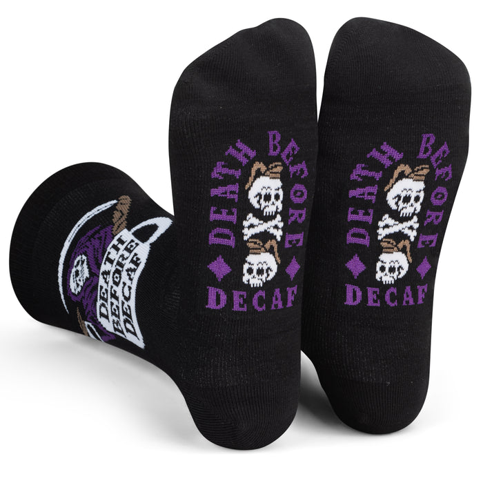 Death Before Decaf Socks for Coffee Lovers