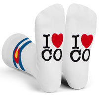 I Heart CO Colorado Socks (White)