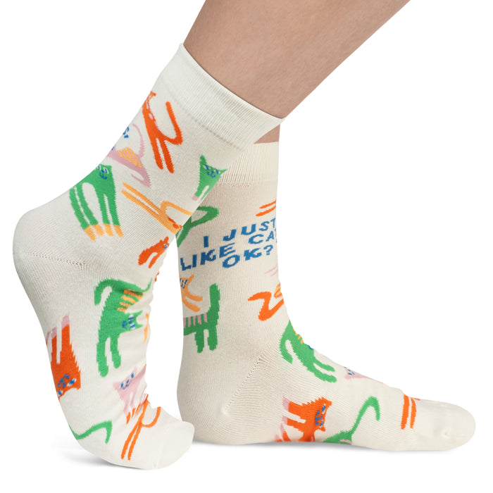 I Just Like Cats OK? Socks for Cat Lovers