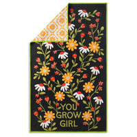 You Grow Girl Inspirational Microfiber Kitchen Tea Towel