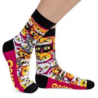 One Cat Shy Of Crazy Socks - Funny Gift for Pet Lovers