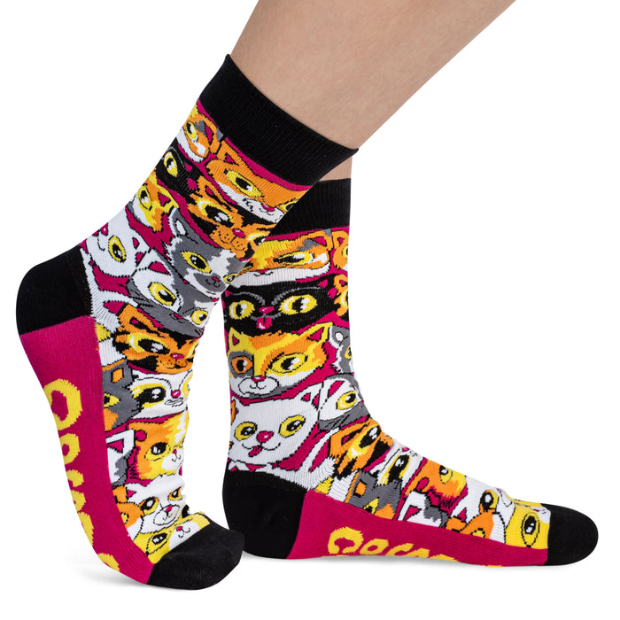 One Cat Shy Of Crazy Socks - Funny Gift for Pet Lovers