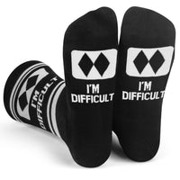 I'm Difficult Funny Ski Socks Gift for Men and Women