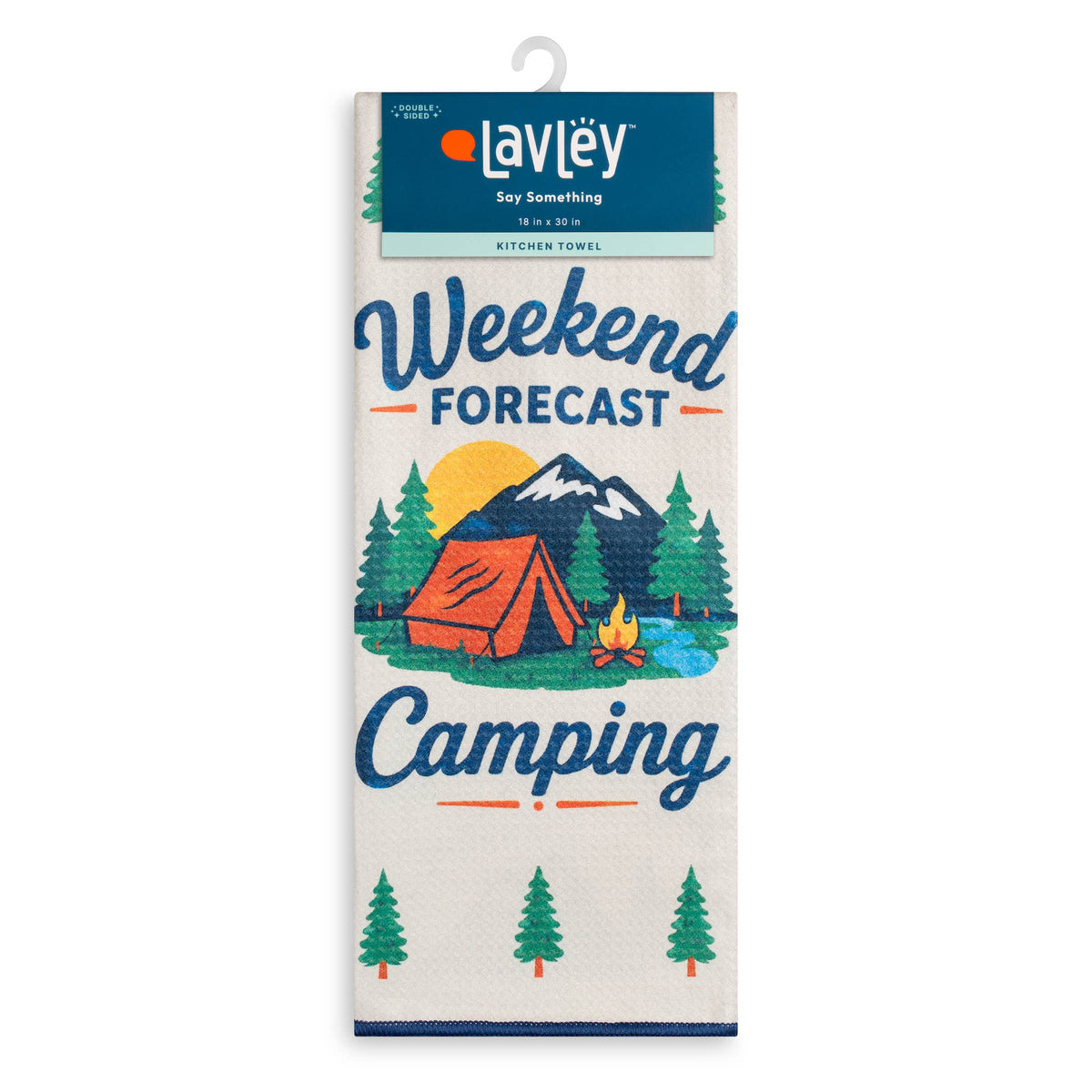 Weekend Forecast Camping Funny Microfiber Kitchen Tea Towel