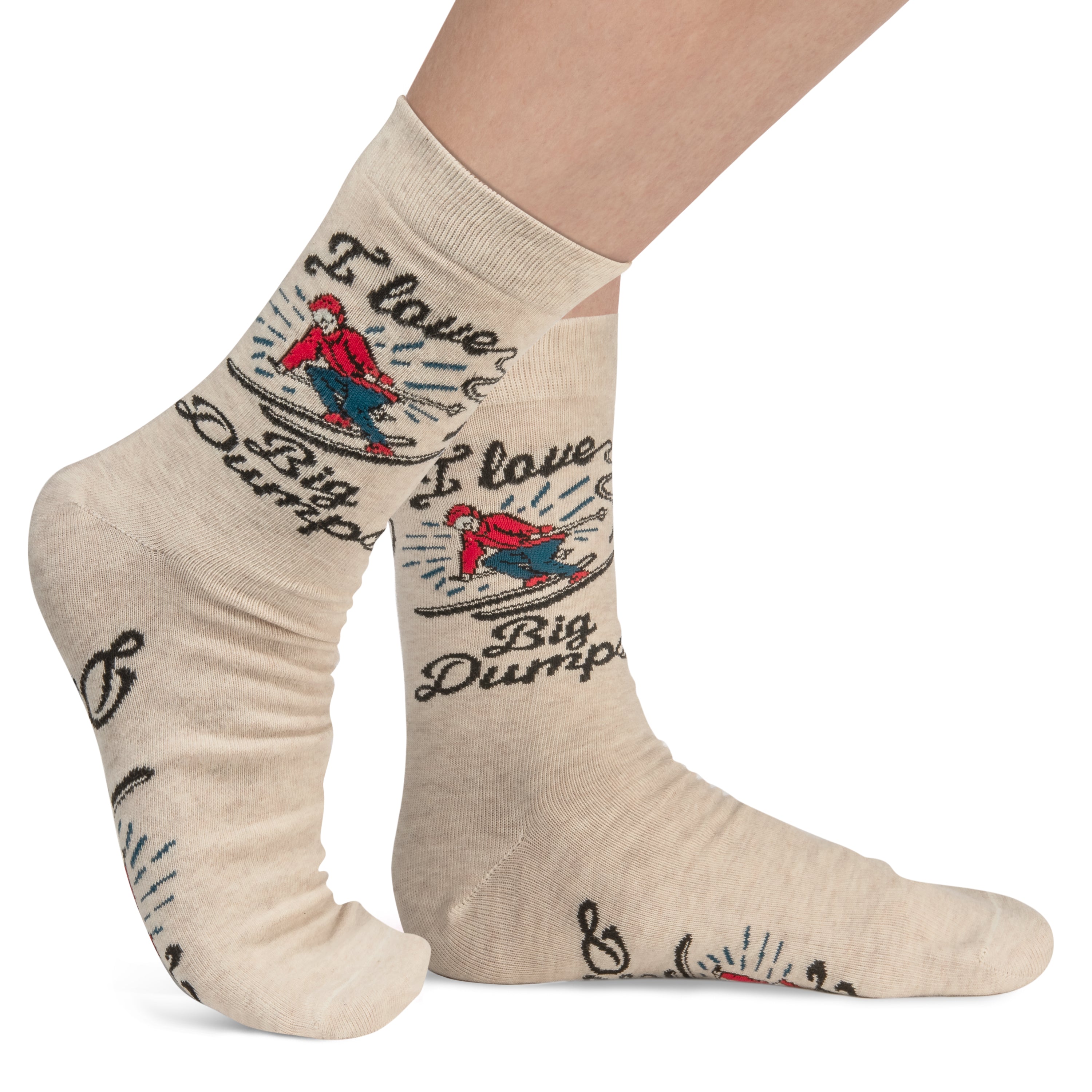 I Love Big Dumps Funny Socks for Skiers and Snowboarders