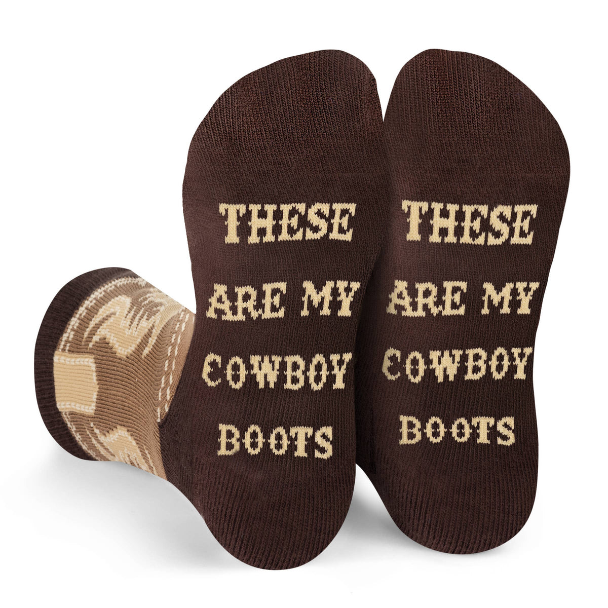 These Are My Cowboy Boots Funny Western Kids Socks for Boys