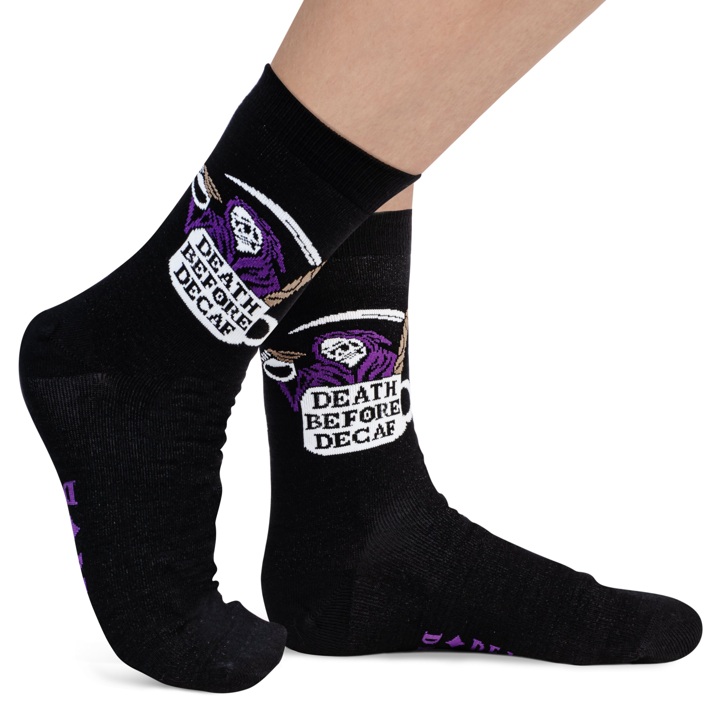 Death Before Decaf Socks for Coffee Lovers