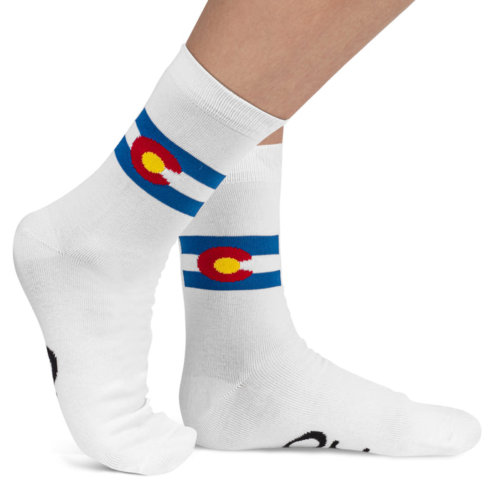 I Heart CO Colorado Socks (White)