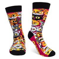 One Cat Shy Of Crazy Socks - Funny Gift for Pet Lovers